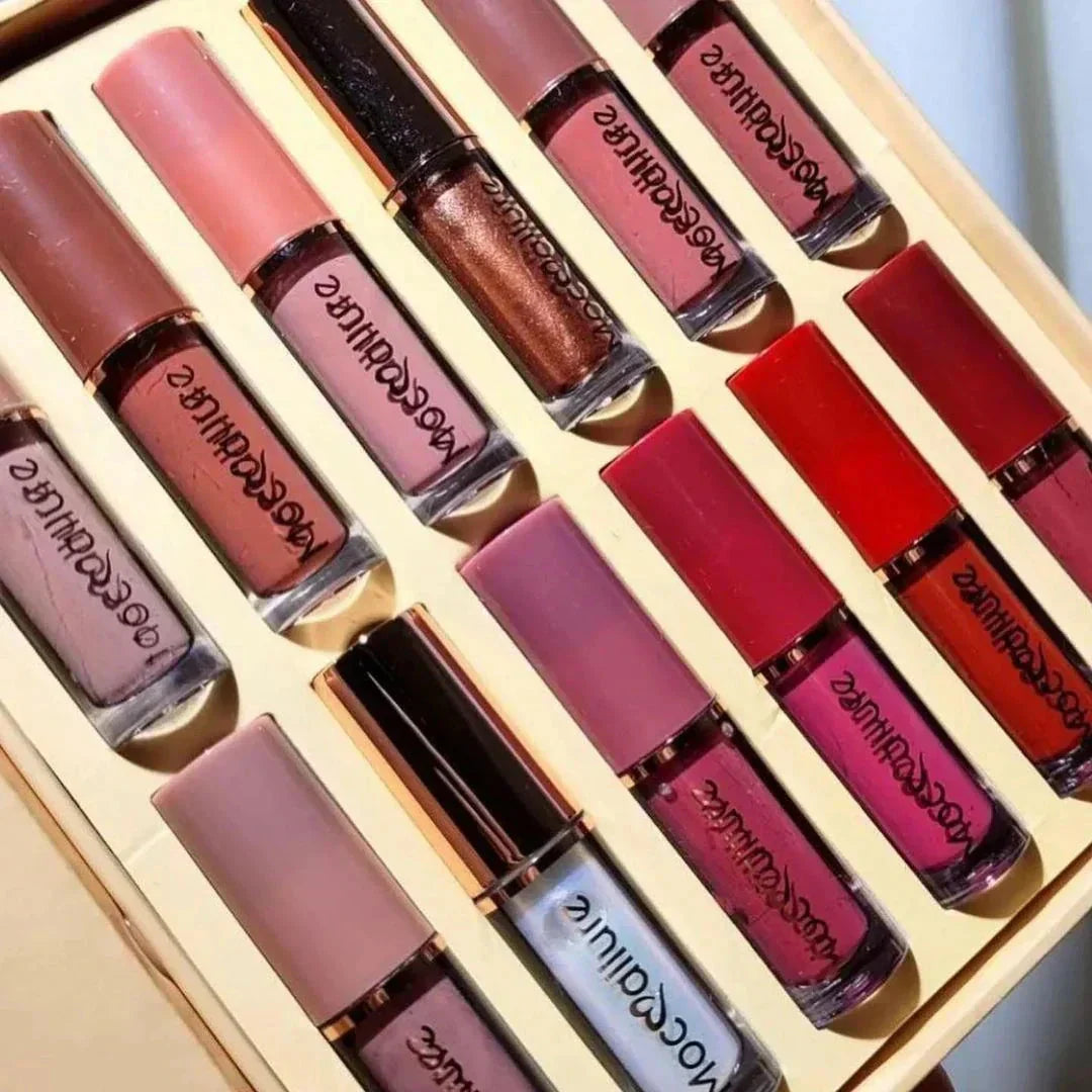 12 pcs Mocallure Lip Gloss Matte Liquid Lip Gloss Me 