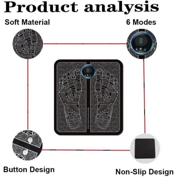Ems Foot Massager black in color foot massager E-shop 