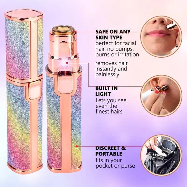 Facial Beauty - 2 In 1 Rechargeable Electric Eyebrow Trimmer + Body Facial Hair Removal